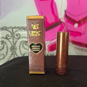 Too Faced (THAT GIRL)Metallic Sparkle Lipstick - Glittery Copper NEW IN BOX